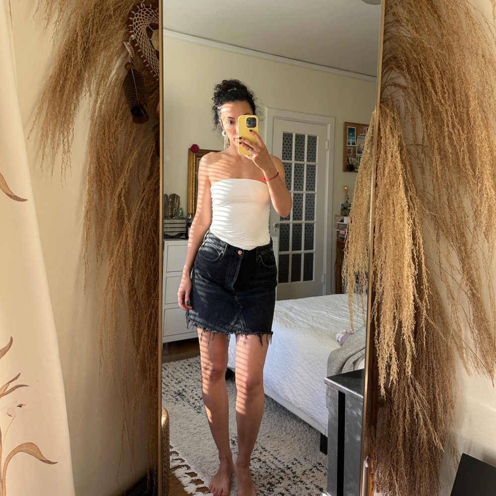 Citizens of Humanity black denim skirt